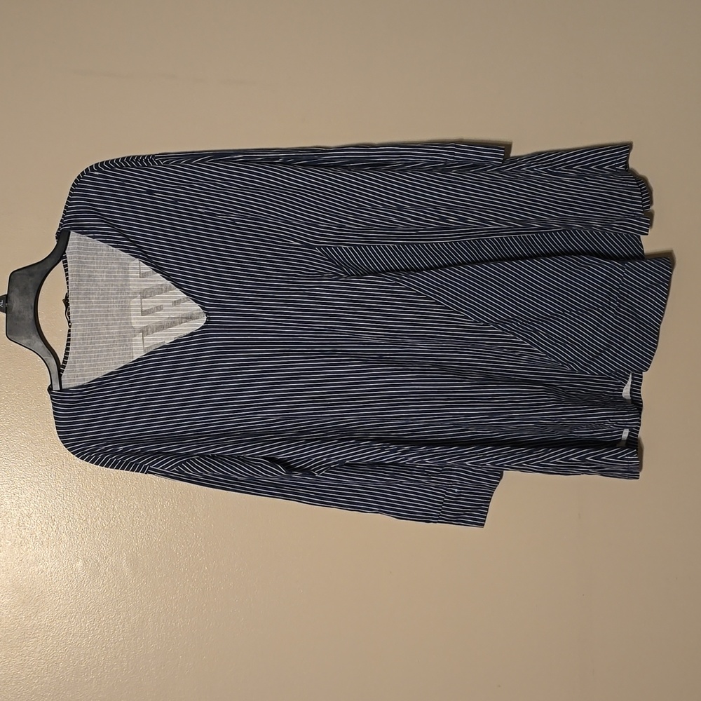 Zara Graphic Midi Dress Navy Blue Women’s‎ Size Large